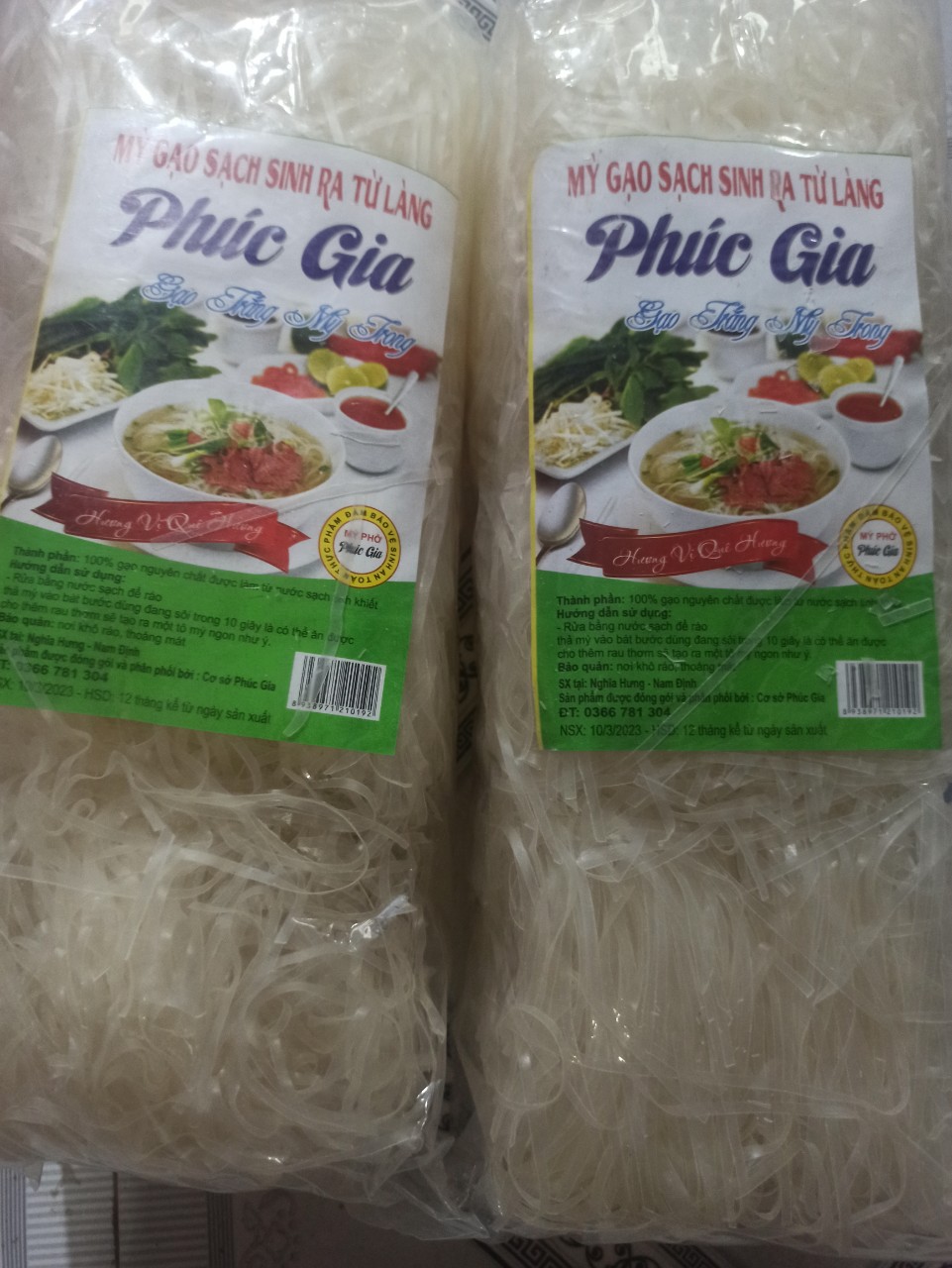1KG Mỳ phở / Phở rối khô / Bánh phở khô / Phở gạo khô sợi dai mềm 100% từ gạo, không chất bảo quản
