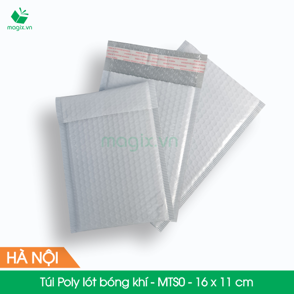 MTS0 - 16x11 cm - 60 Túi Poly bọc xốp hơi thay hộp carton