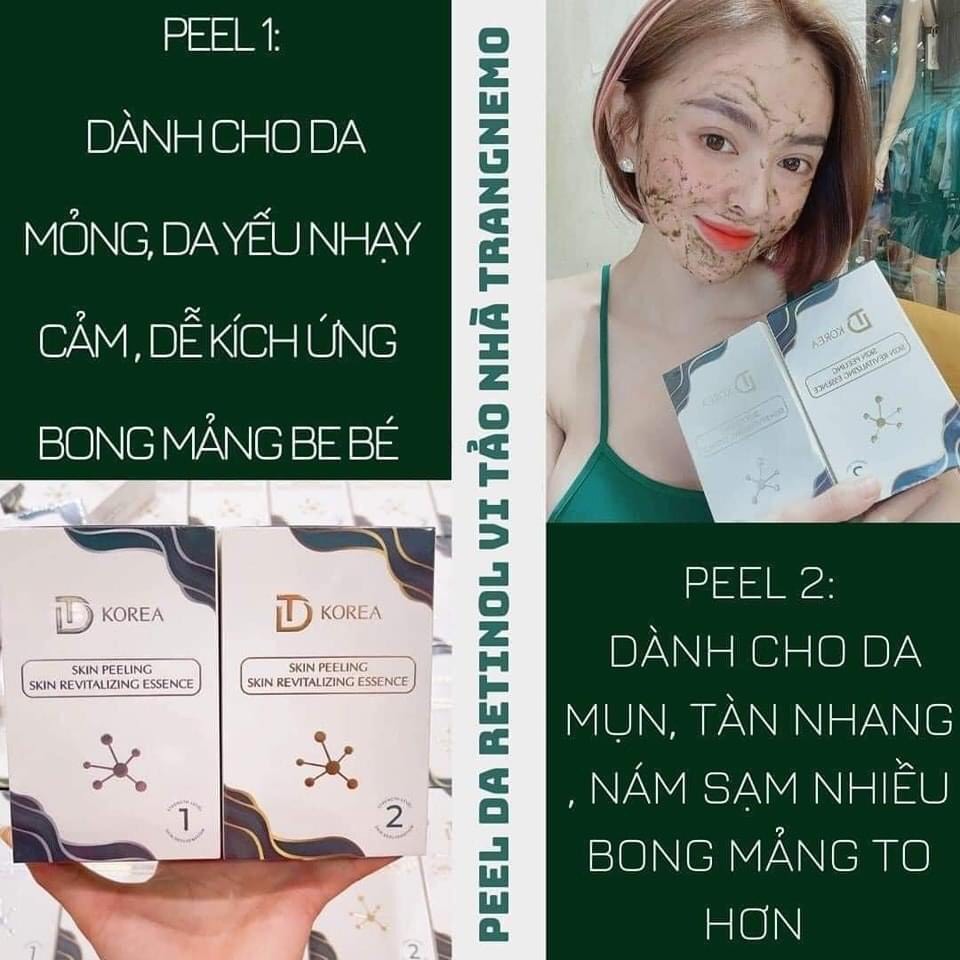 PEEL DA VI TẢO RETINOL TRANG NEMO - PEEL SỐ 1 VÀ PEEL SỐ 2 TÙY CHỌN