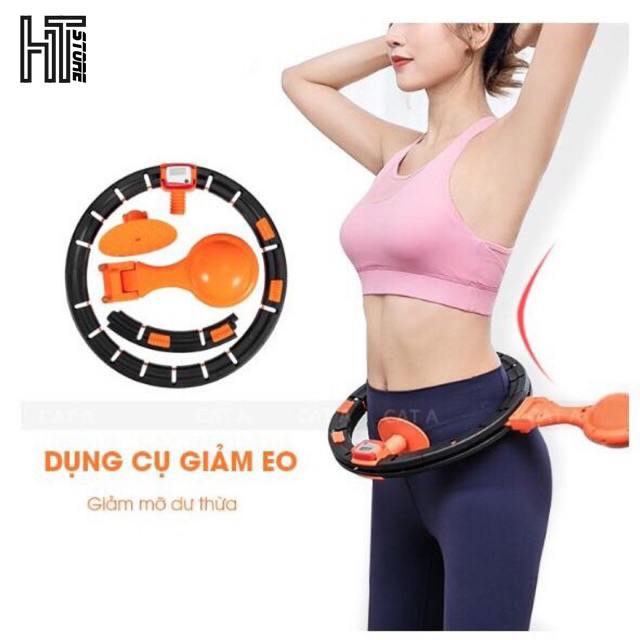 Vòng Lắc Eo Hula Hoop Thông Minh 2024 - Vòng Lắc Eo Tự Đếm Đốt Mỡ Siêu Nhanh - Điều Hòa Nhịp Tim - Massage Cơ Bụng
