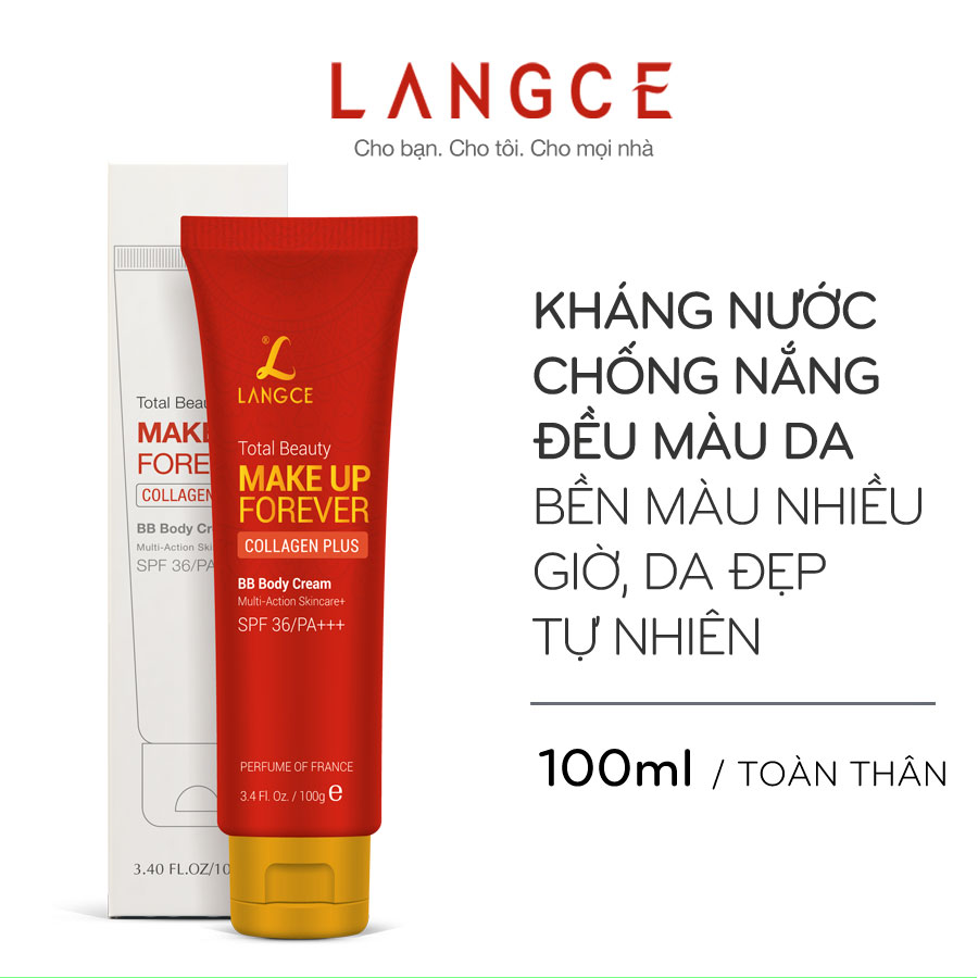 KEM TRANG ĐIỂM TOÀN THÂN COLLAGEN+ CHỐNG NẮNG 100ml LANGCE