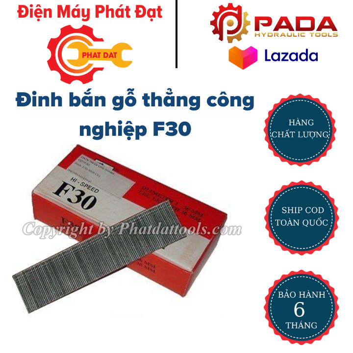 Đinh bắn gỗ thẳng công nghiệp F30