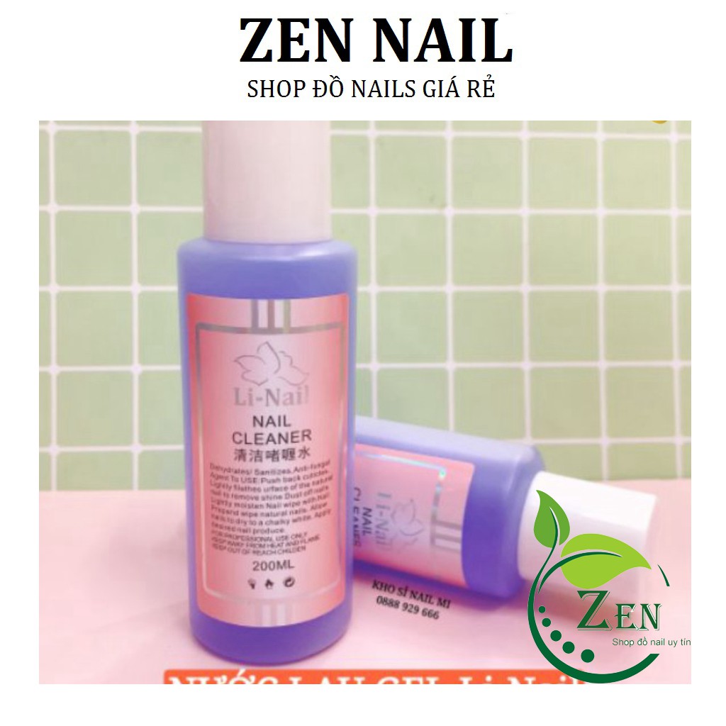 Nước lau gel Li-nail chính hãng (200ml) có mùi thơm - cồn lau gel chuyên dụng cho dân làm móng