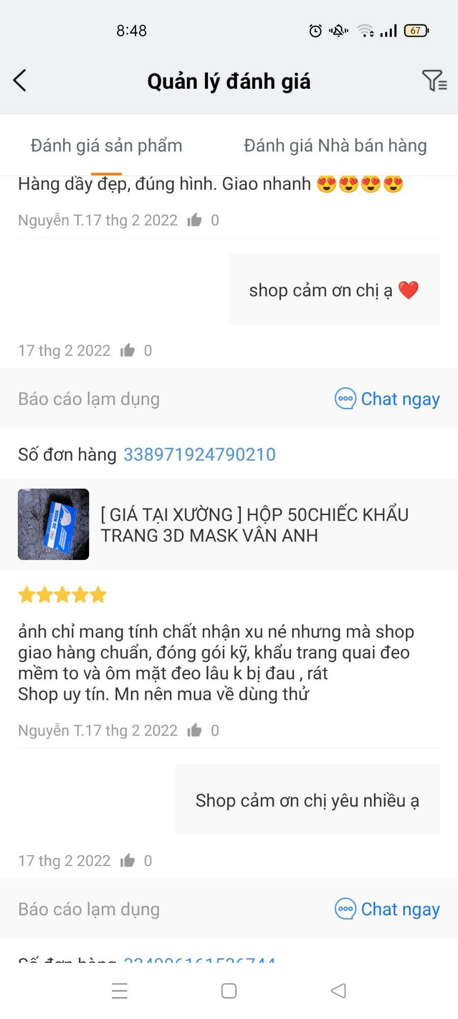 HỘP 50CHIẾC KHẨU TRANG 3D MASK VÂN ANH