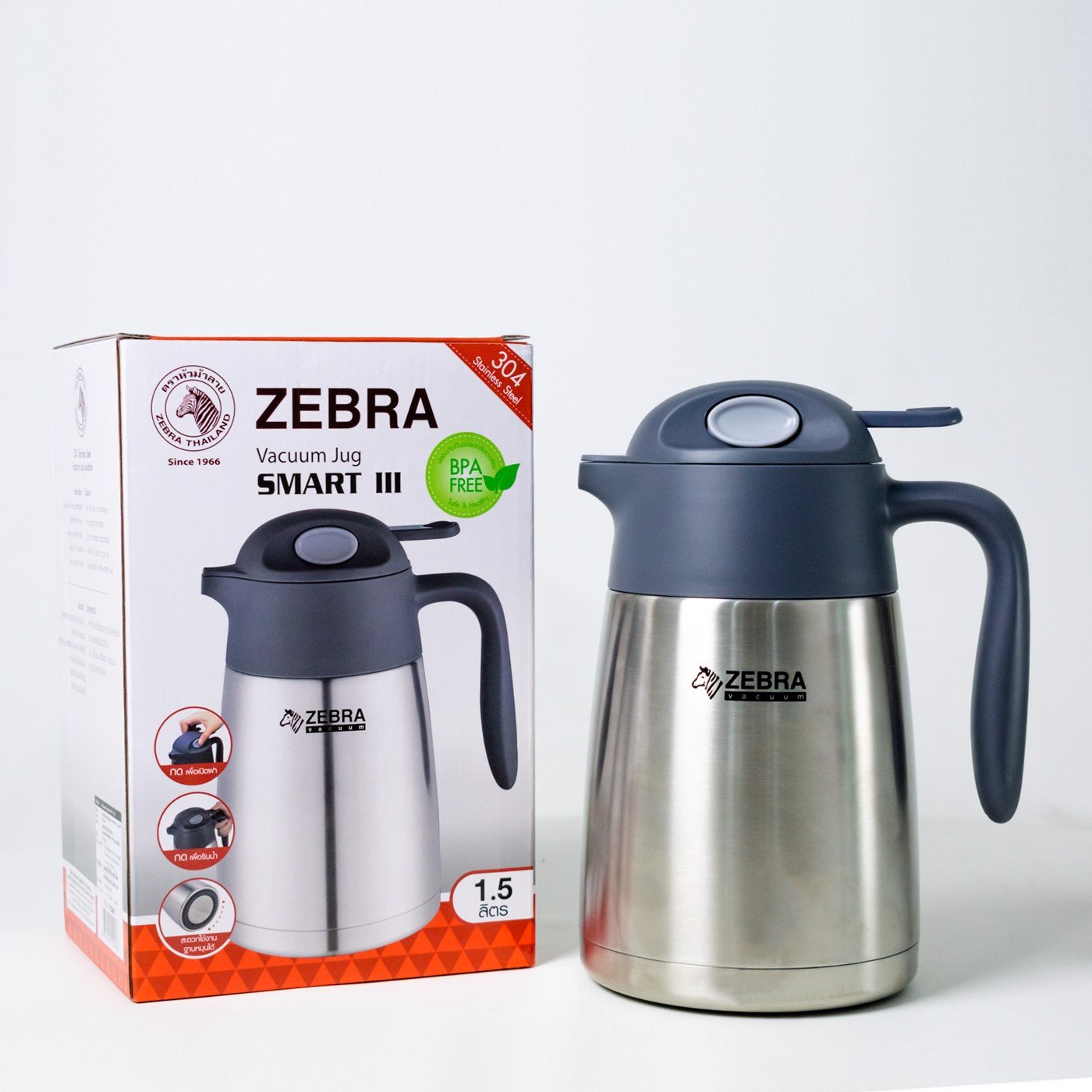 BÌNH GIỮ NHIỆT SMART III 1.5L - THIẾT KẾ THÔNG MINH - ĐẲNG CẤP ZEBRA-112948