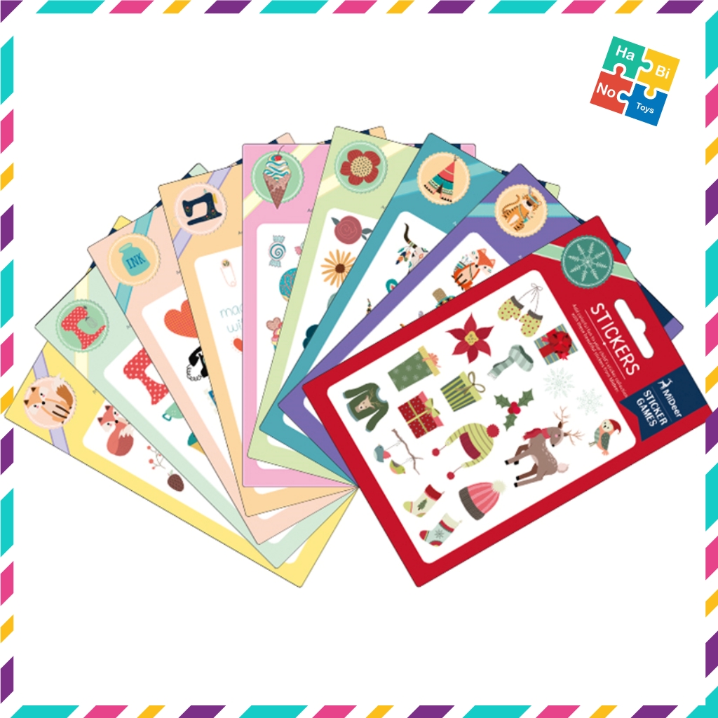 Bộ Hình Miếng Dán Sticker Mideer MD4003 - MD4009 Cute Nhiều Chủ Đề Khách Xem Ảnh Để Lựa Chọn