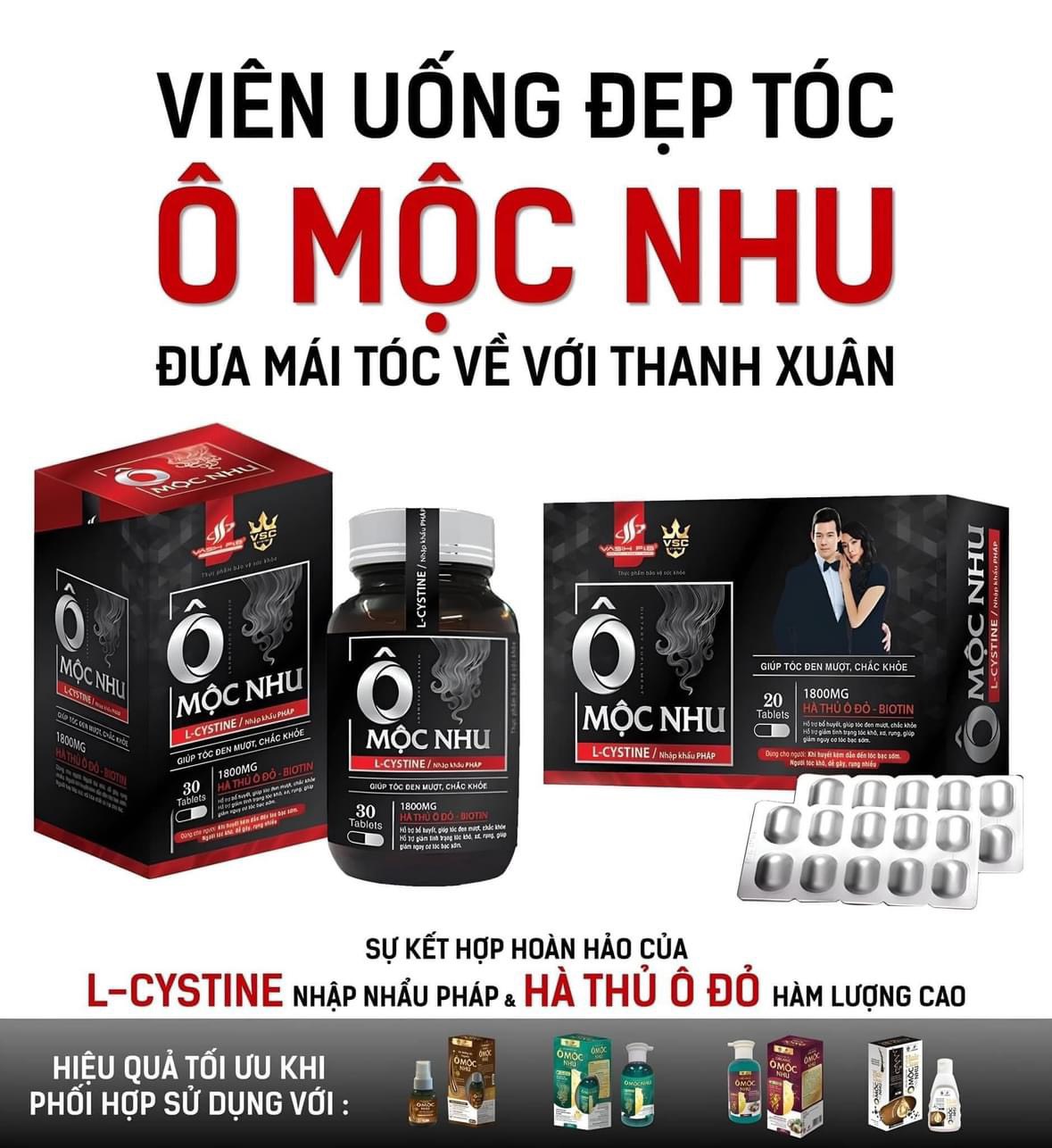 Ô Mộc Nhu - Viên uống giúp tóc đen mượt, chắc khỏe, lọ 30 viên - ÚC CHÂU PHARMACY