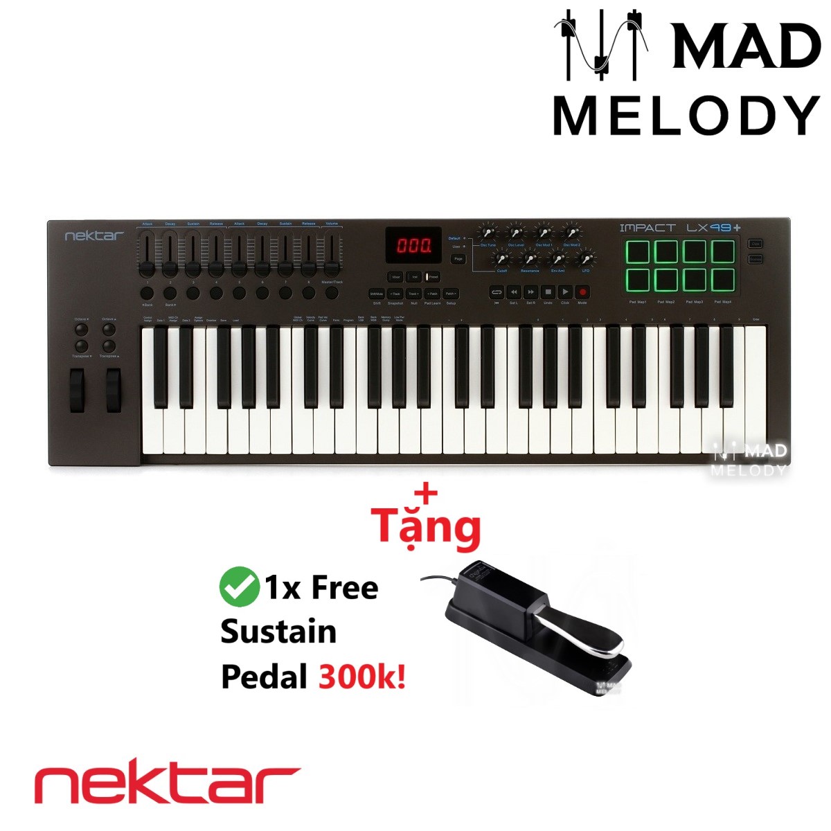 Nektar Impact LX49+ Keyboard Controller [đàn soạn nhạc 49 phím NEW]
