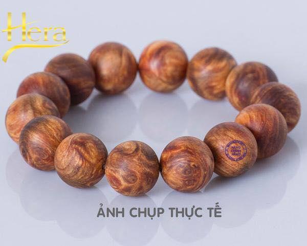[HCM]Vòng đeo tay gỗ huyết long 14mm