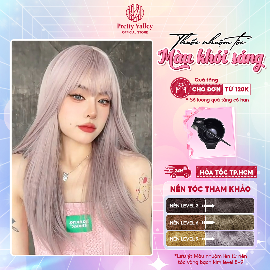 Thuốc nhuộm tóc, thuốc nhuộm màu KHÓI SÁNG Molokai siêu dưỡng - Pretty Valley Hair