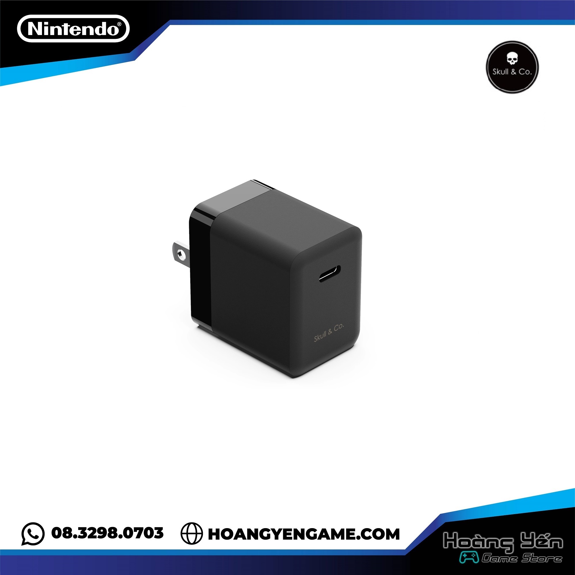 Củ Sạc Nhanh Skull&Co Cho Nintendo Switch Oled Switch V2 Switch Lite Máy