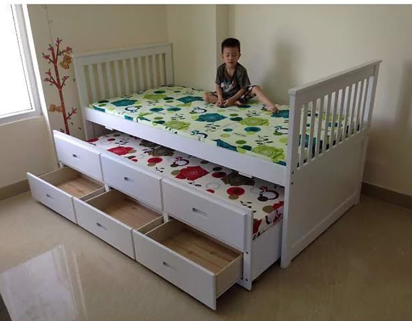 Giường tầng Juno Sofa hộp viking màu trắng