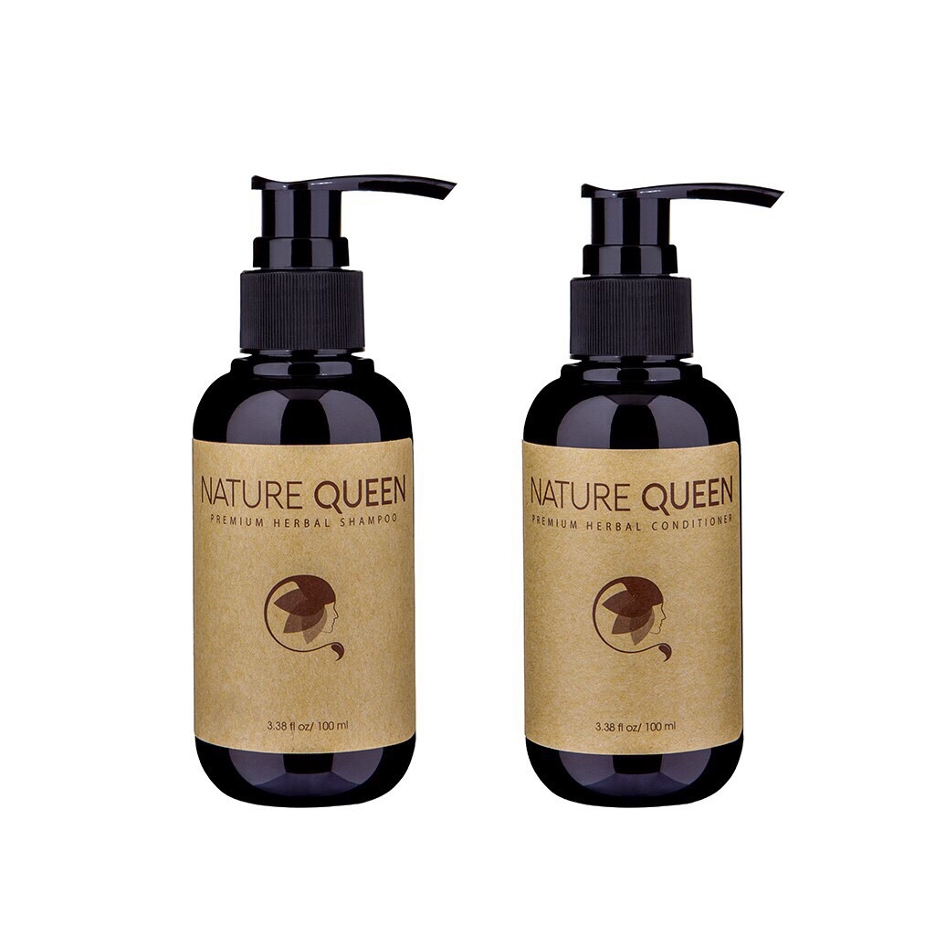 Nature queen - Bộ dầu gội dầu xả Nature queen 100ml chống rụng tóc ngăn ngừa gàu - Sao Thái Dương AT Boutique Cute