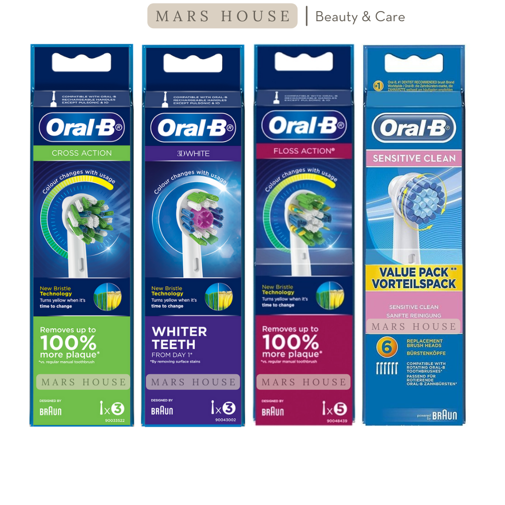 Set nhiều đầu bàn chải điện oral-b braun chính hãng