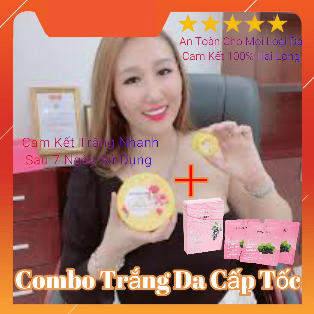 Combo kem body collagen x3, siêu kich trăng collagen x3 và Ủ trăng Sakimy duỡng trăng body ( Chính hang)