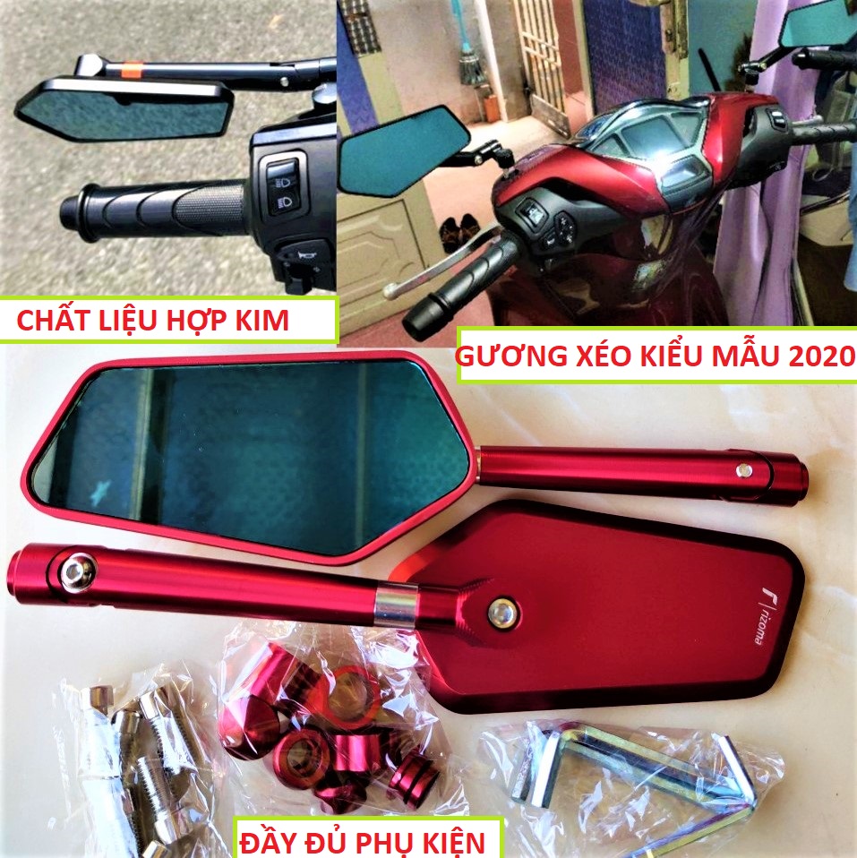 GƯƠNG CHIẾU HẬU XE MÁY KIỂU XÉO MẪU MỚI HÓT ( 1 CẶP )