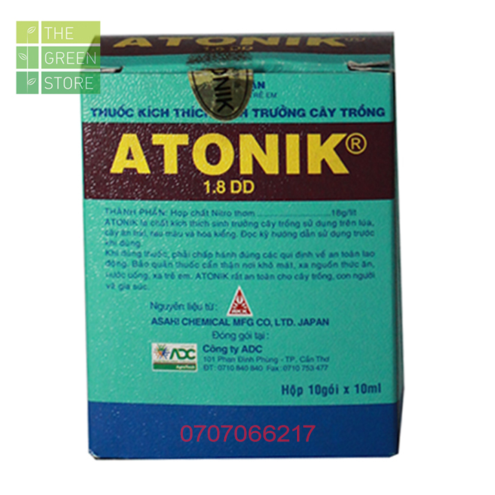 HỘP 10 GÓI Phân bón Atonik (10ml) kích sinh trưởng, nảy mầm, ra rễ, đâm chồi cho hoa lan, hoa hồng, mai vàng, hoa cây cảnh, rau sạch, cây ăn trái