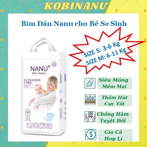 Bỉm quần Nanu size XL 100 miếng Kobinanu