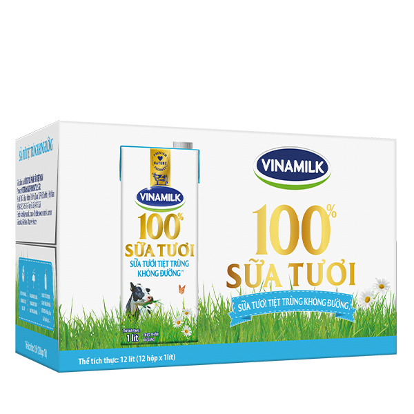 Thùng 48 hộp sữa tươi tiệt trùng vinamilk 100% 110ml