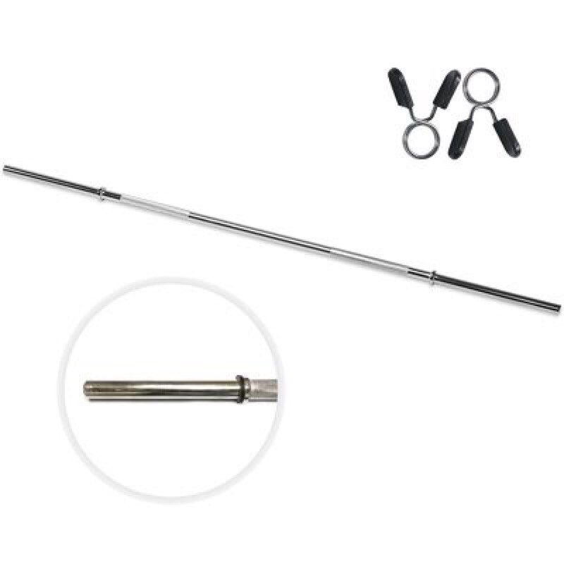 Thanh đòn tạ dài 2.2m đặc phi 27 tặng kèm 2 khóa kẹp cao cấp