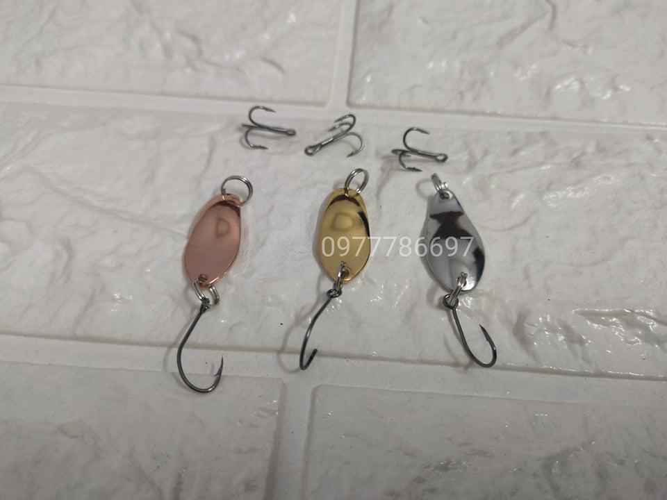 combo 3 mồi thìa 2.2g kèm lưỡi 3 tiêu
