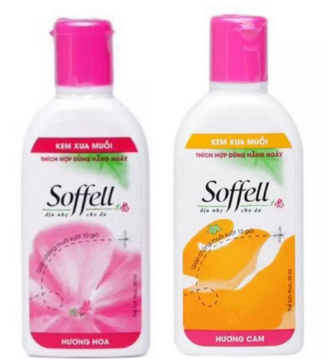 Kem xua muỗi chống muỗi Soffell Softfell Sofell 60ml hương hoa hương cam