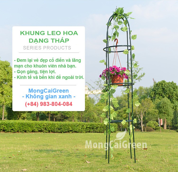Khung tháp leo hoa hồng màu xanh - khung trụ tháp cho hoa leo - MCG-thap-xanh, chất lượng đảm bảo an toàn đến sức khỏe người sử dụng, cam kết hàng đúng mô tả