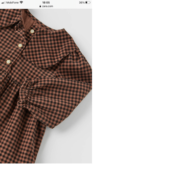Đầm zara màu nâu cho bé 4-5y 750k