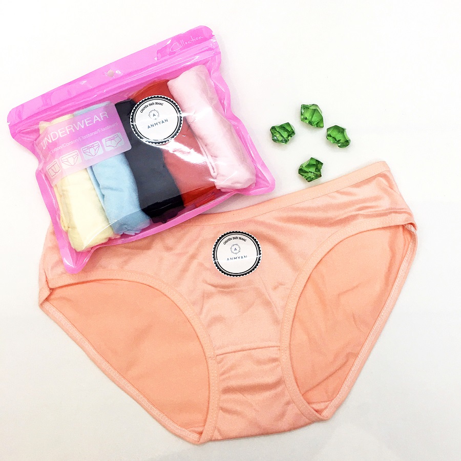Quần lót nữ cotton kháng khuẩn siêu thoáng, quần xì nữ thiết kế ôm sát vòng 3 định hình và tạo nét gợi cảm cho bạn gái Anmyan QL4 (Freesize : 40-55kg)