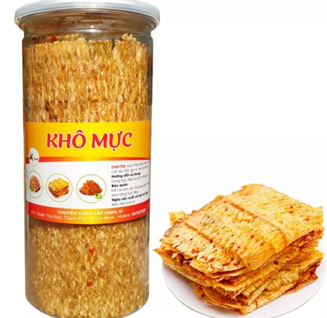 Mực ép tẩm gia vị chất lượng mỗi hũ 200g hiệu ah food