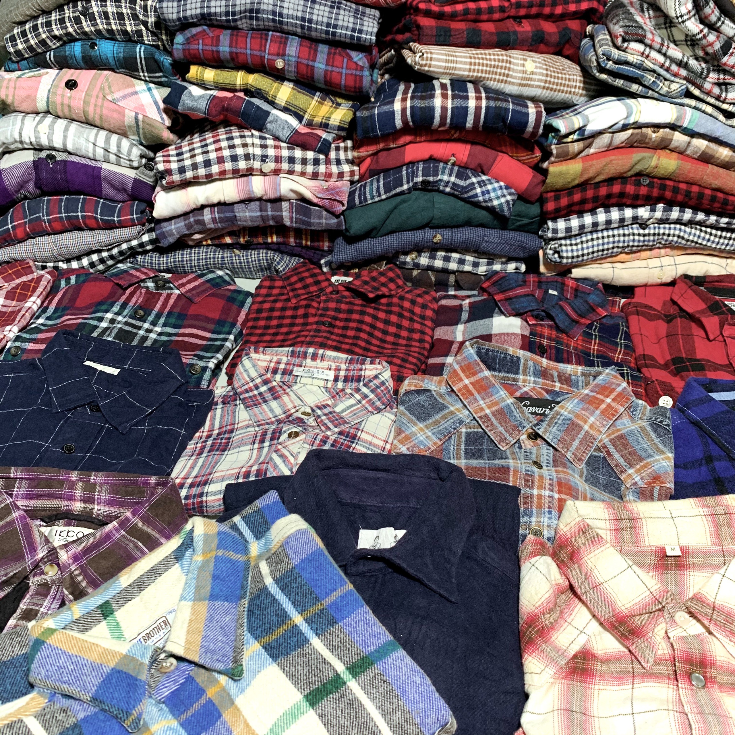 Combo 4 Áo sơ mi flannel nam 2hand tay dài chuẩn Mỹ