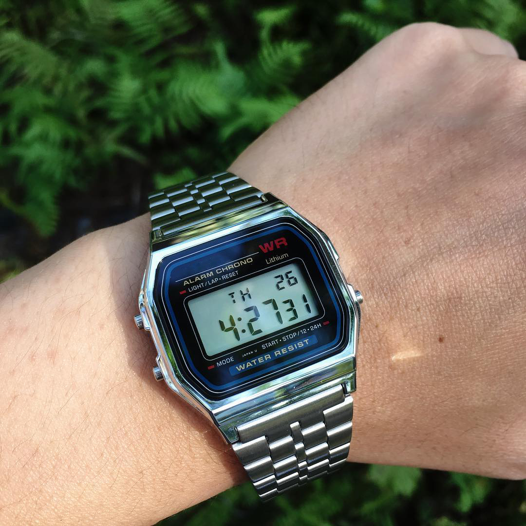 Đồng hồ điện tử UNISEX A159 Casio dây thép huyền thoại, phong cách trẻ trung, năng động - đồng hồ - đồng hồ thời trang - đồng hồ phong cách