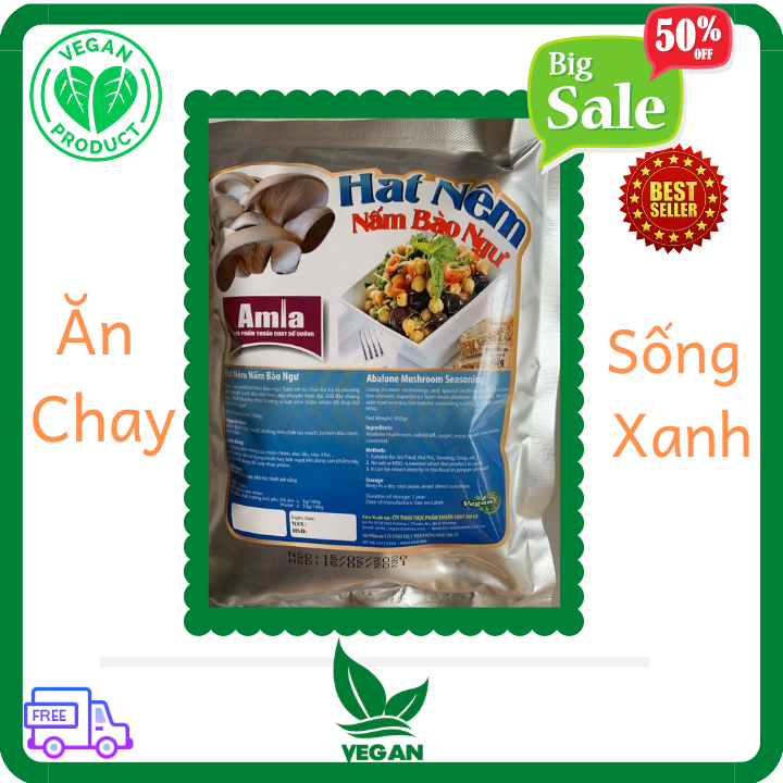 Hạt nêm nấm bào ngư chay