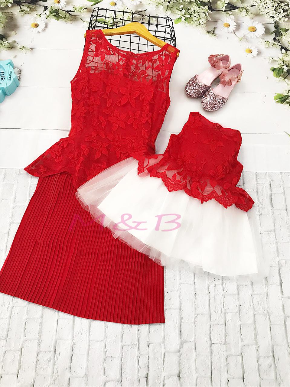 Đầm đôi mẹ và bé dự tiệc(giá hiển thị trên 1 đầm)