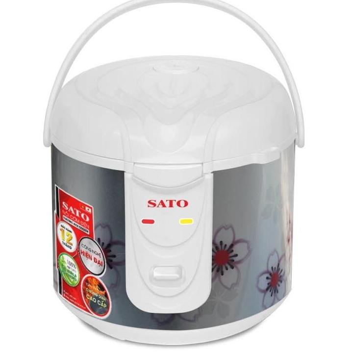 Nồi cơm điện sato s18-92h 1.8l trắng xám