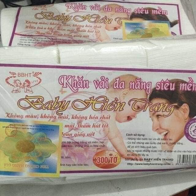 Combo 2 gói Khăn vải xô đa năng, Khăn vải đa năng Hiền Trang