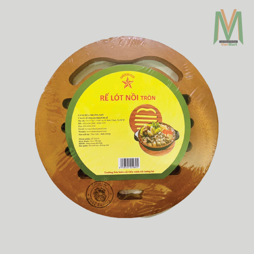 Rế Lót Nồi Gỗ Cao Cấp Hình Tròn - Đồ Gỗ Nhà Bếp Thương Hiệu Trường Sơn, Trang Trọng, Cao Cấp, Tinh Tế