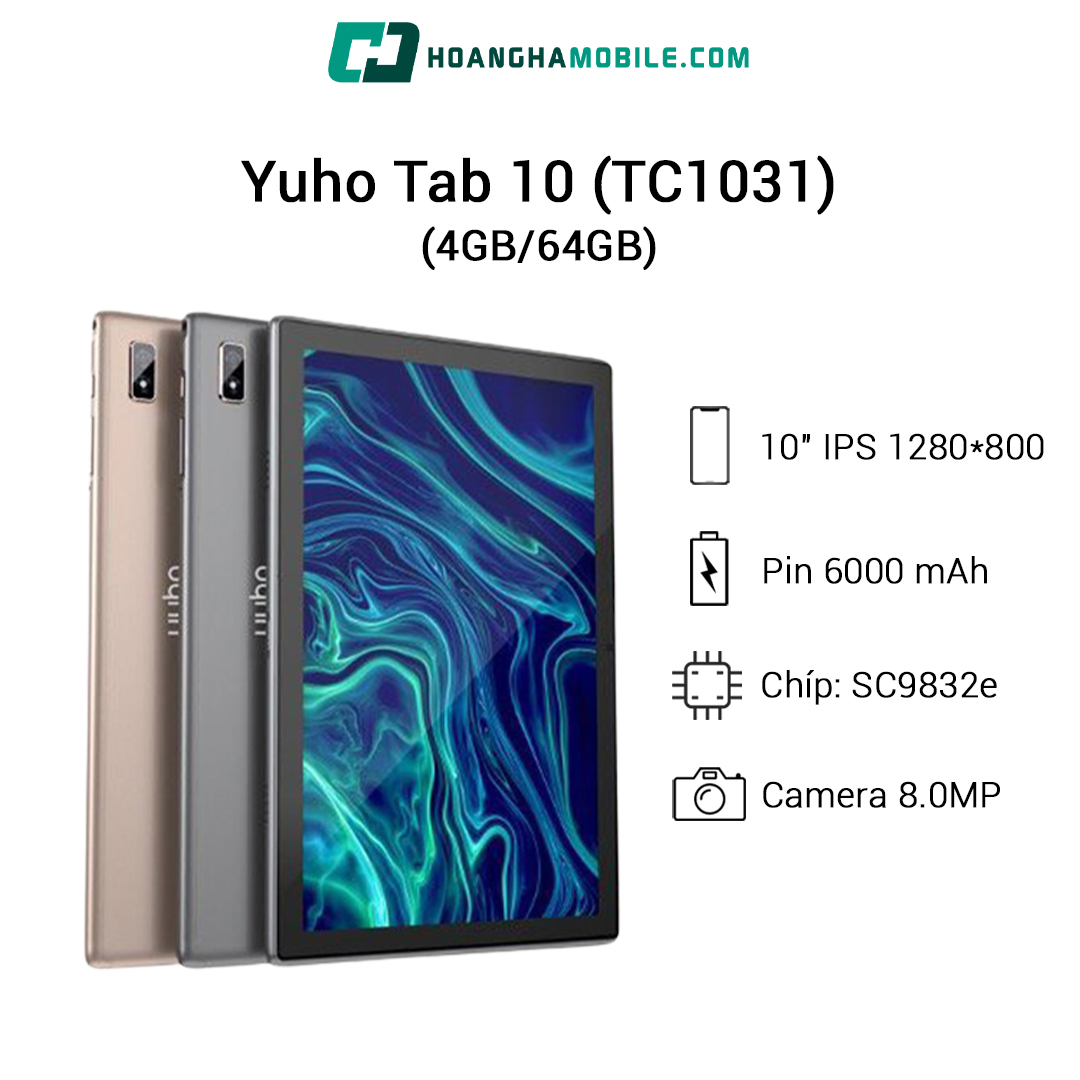 Máy tính bảng Yuho Tab 10 (TC1031) 4GB/64GB kết nối 3G-4G Chính hãng