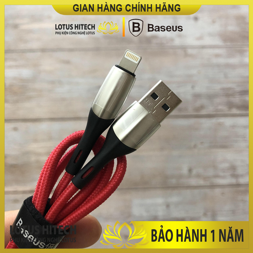 Dây sạc Iphone chính hãng Baseus Horizontal sạc nhanh Iphone 12W 2,4A dây sạc lightning cho Iphone 6 6s 7 7s 8 8s X Xs max Ipad