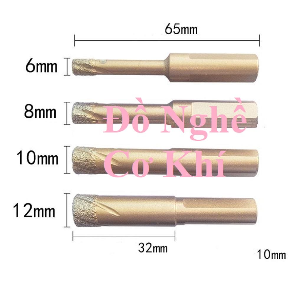 Mũi Khoan Gạch Men Phi 10mm, Mũi Khoan Đá Granite, Chuyên Khoan Đá Cứng, Đá Cầu Thang, Đá Tự Nhiên Bền Bỉ Không Vỡ Đá