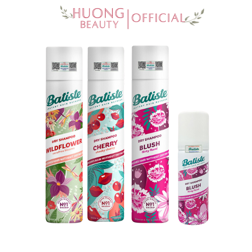 Dầu gội khô batiste dry shampoo 200ml hết ngứa, hết bết dính tóc bồng bềnh tức thì
