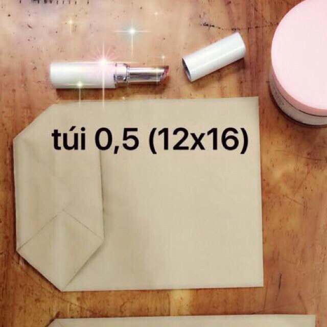 100 túi giấy xi măng cỡ 11*16 - túi kraft t0.5
