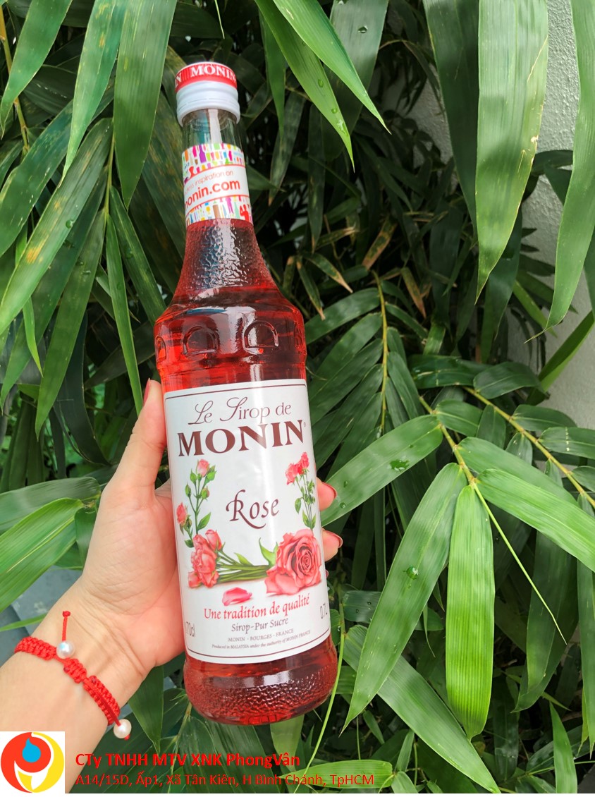 Pv1701nước siro monin rose sirup 700ml phong vân food