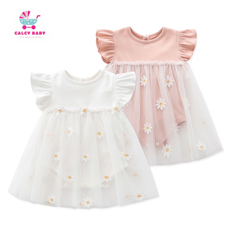 Váy hoa cúc cánh tiên cho bé 0-3tuổi style Hàn Quốc - CalcyB0154