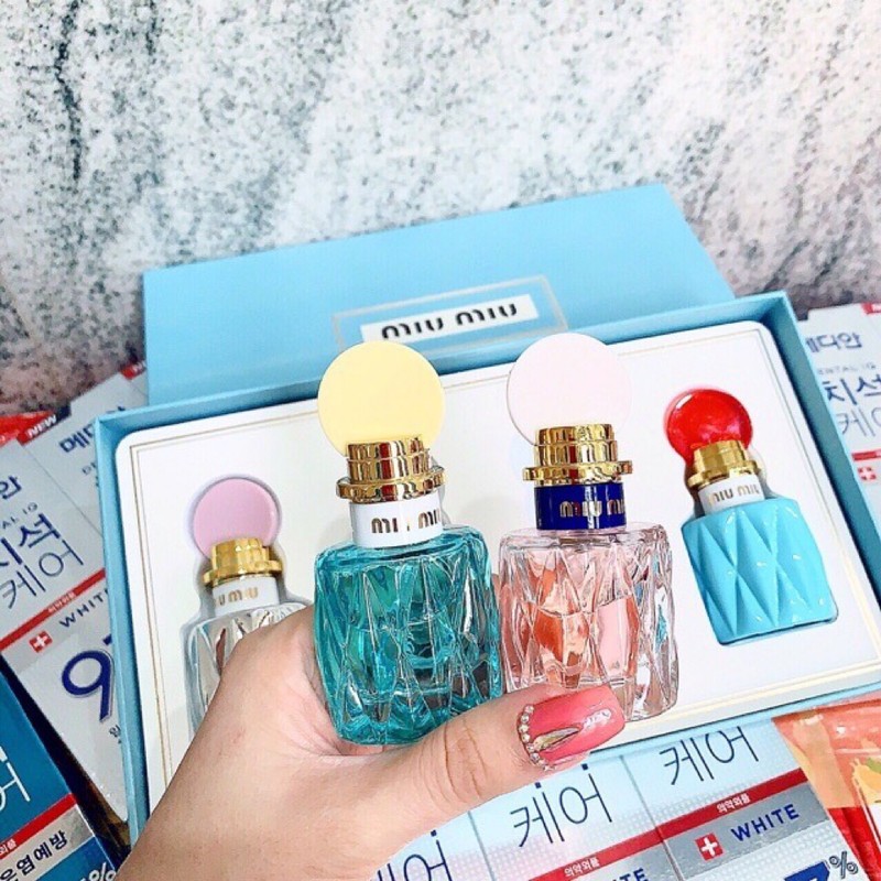 bộ nước hoa 4 chai miu miu dùng là mê, mùi cuốn hút