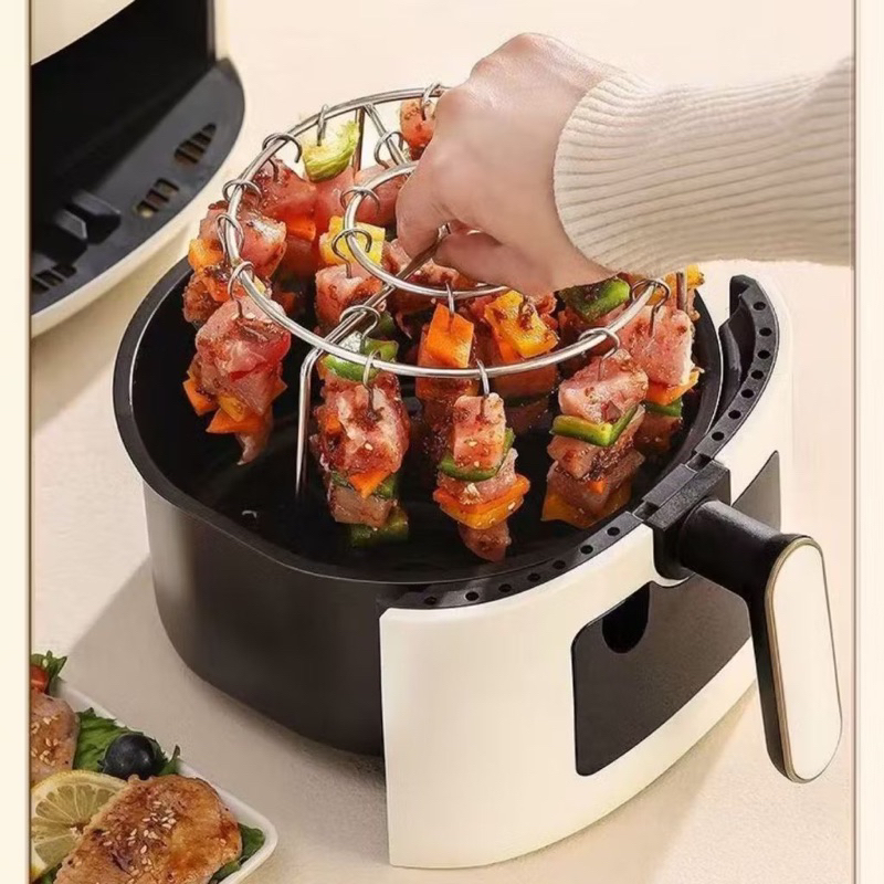 Bộ Xiên Thịt BBQ Inox 304 Đa Năng Cho Nồi Chiên Không Dầu 24 Que