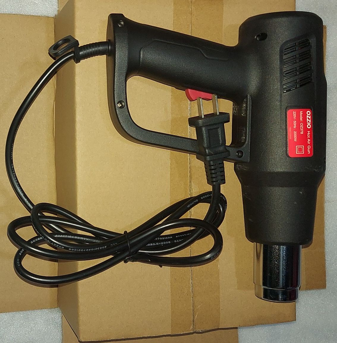 [HCM]MÁY KHÒ THỔI NHIỆT OZZIO - THỔI HƠI NÓNG OZZIO - HOT AIR GUN OZZIO -Made in China - Công Suất Nhiệt 2000W - MSP : OZ378