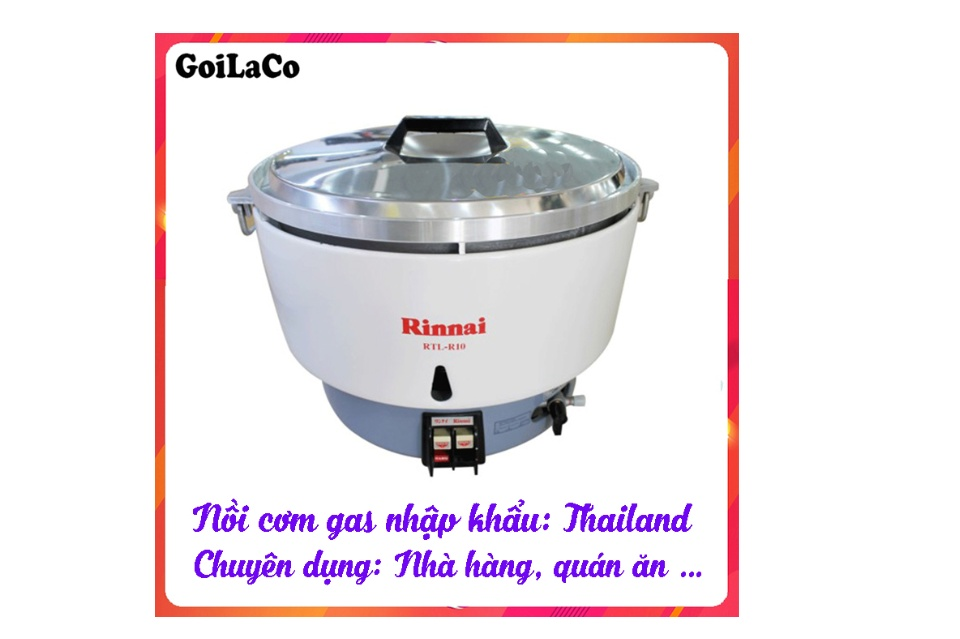Nồi cơm gas 10 lít Rinnai MK-55RA Xuất sứ Thailand Ngắt gas tự động An toàn khi sử dụng