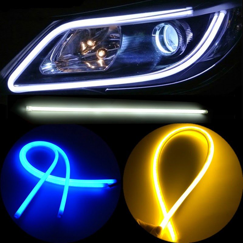 Bộ đèn LED MÍ Daylight + Xinhan Đuổi Kiểu Lexus, Audi – Loại có điều khiển đổi 7 màu