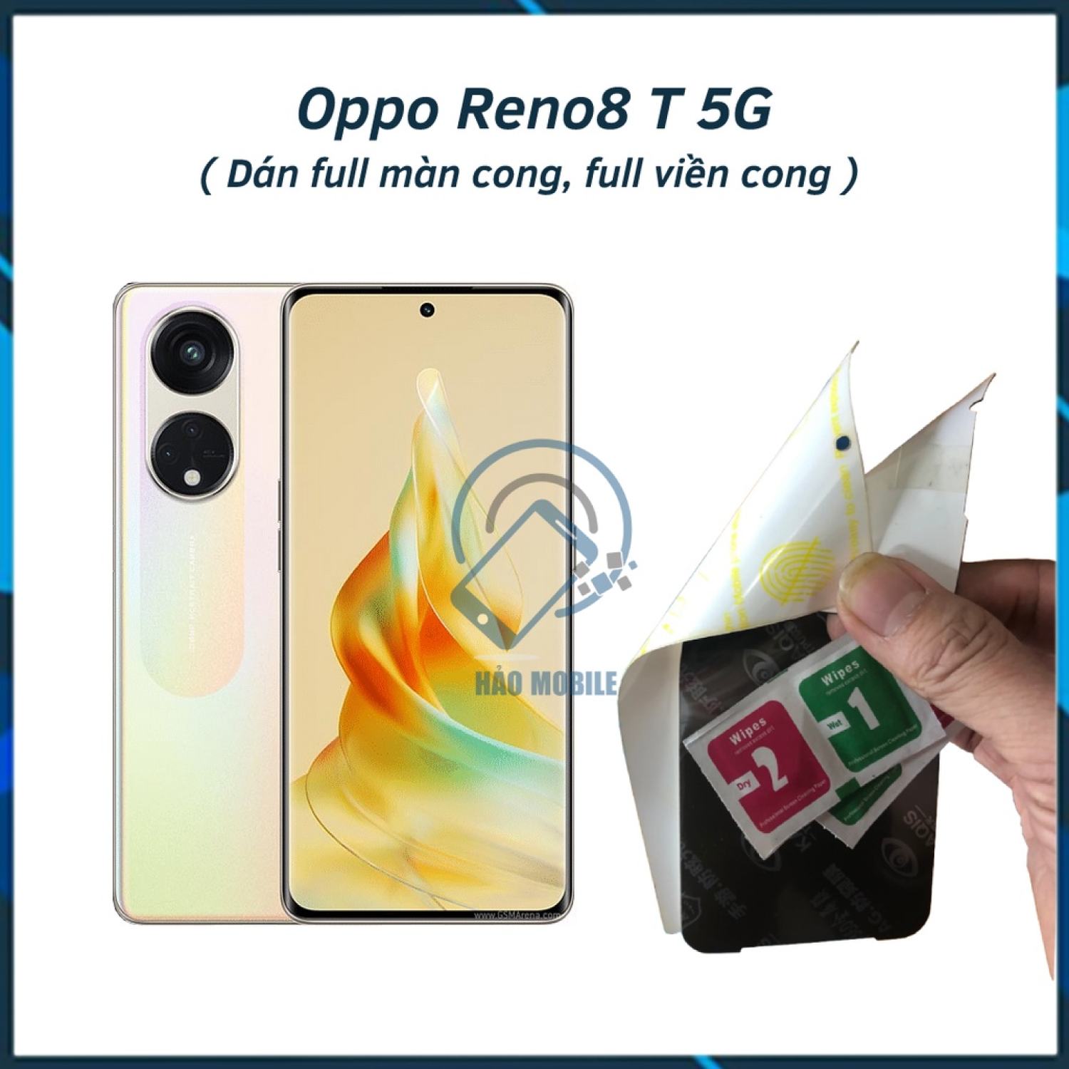 Miếng dán dẻo PPF cho Oppo Reno8 T 5G  dán full màn cong  trong suốt và